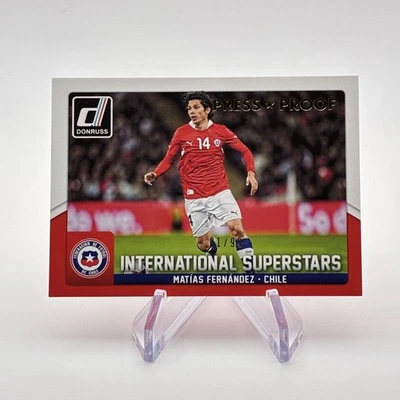 Matias Fernandez International Superstars Gold Press Proof /99 2015 Donruss #82 - Image 1 of 2