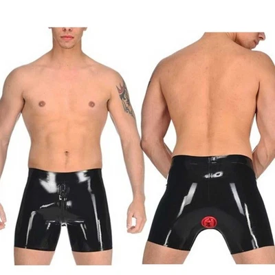 Herren Latex Pants Front Reißverschluss Anus Hülle Shorts BDSM Fetisch "Cedric" - Bild 1 von 4