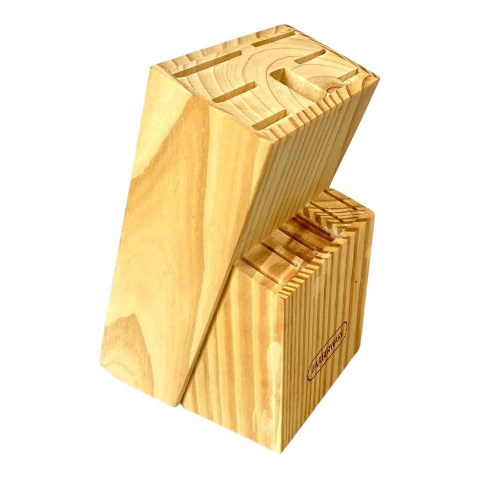 Bloque de cuchillos FarberWare 13 ranuras madera acabado natural bloque ligero solo BONITO Foto 1 de 4