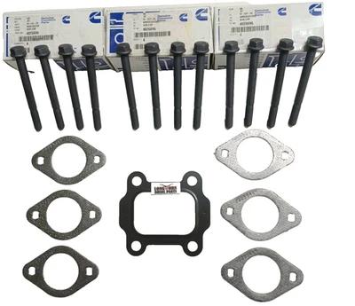 Bolts & Exhaust Manifold Gaskets For Cummins ISM M11 3102314 3328948 4026696 - Image 1 of 3