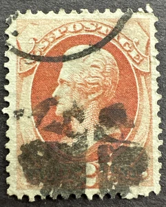 Estampilla usada de Estados Unidos 1875 Sc# 178 pesada cancelación Andrew Jackson 2c - Imagen 1 de 2