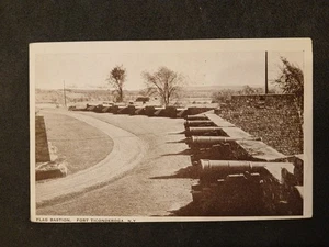 Flagge Bastion Fort Ticonderoga, NY Vintage Postkarte - Bild 1 von 2