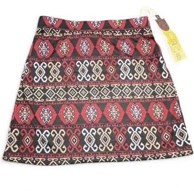 Minifalda Double D Ranch estampada roja y negra, S Foto 1 de 4