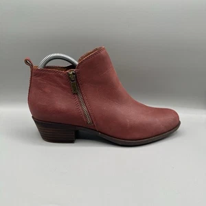 Lucky Brand Basel Leather Ankle Bootie Women Size 7.5 Brown  - Picture 1 of 9