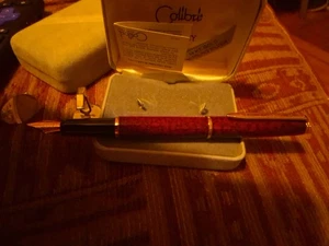Waterman Hemisphere Burgundy Marble & Gold Fountain Pen - med Nib - France - Bild 1 von 2