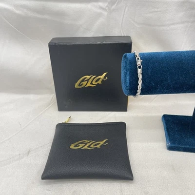 Pulsera cadena cuerda unisex GLD chapada en oro blanco 4 mm 7" Foto 1 de 4