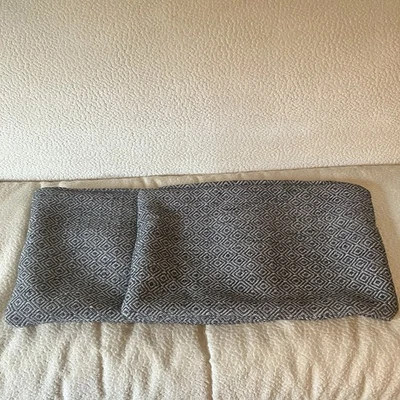 Restoration Hardware Ben Soleimani Wool Geometric Pillow Covers (2) Gray  13x21" - Image 1 of 4