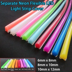 Separated Neon Flexible LED Light Strip Cover 6/8/12mm Bendable Silicone Strip - Picture 1 of 25