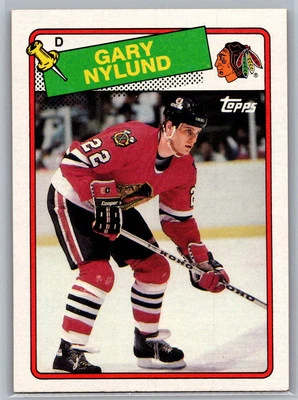 Gary Nylund 1988-89 Topps HOCKEY #15 Chicago Blackhawks - Image 1 of 2