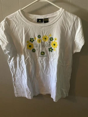 Женская футболка John Deere размер очень большой (15/17) Play In The Dirt короткий рукав - Изображение 1 из 4