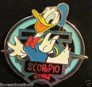Disney Zodiac October Scorpio Donald Duck Pin - Picture 1 of 1