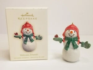 Hallmark WELCOME FRIENDS Schneemann mit Kardinal Andenken Ornament 2007 mit Box - Bild 1 von 8