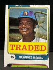 Felipe Alou 1974 Topps Traded Baseball Error Miscut Card #485T Vintage Brewers
