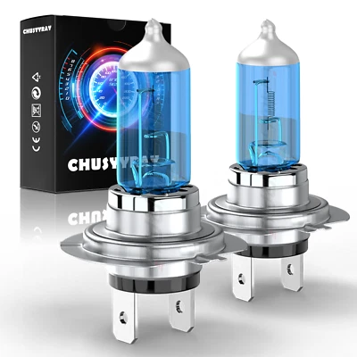 H7 Halogen Headlight 4000 Lumens High/Low Beam Bulb Kit Super Bright 5000K White - Image 1 of 4