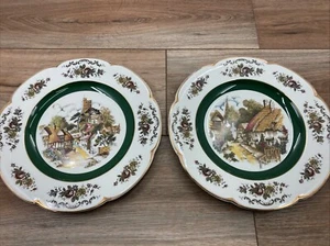 Set 2 Piatti di Servizio Ascot di Wood & Sons PIATTI DECORATIVI DA PARETE Inghilterra Vintage - Foto 1 di 13