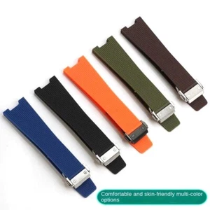 25mm X 12mm Watch Strap for Bell & Ross BR05 Silicone Rubber Replacement Band