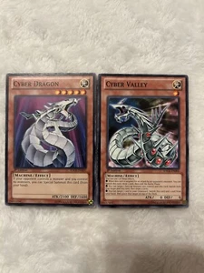 Cyber Valley & Cyber Dragon Yu-Gi-Oh! Both Are 1st Edition LP+/NM - Picture 1 of 13