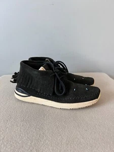 Visvim Maliseet Shaman Mid Folk Mokassin - Größe 8 - schwarzes Wildleder - NEU - Bild 1 von 9
