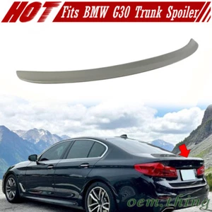 Unpainted Fits BMW 5 Series G30 Sedan P Style Rear Trunk Spoiler Wing Lip 17-23 - Picture 1 of 5