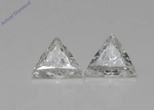 Ein Paar dreieckige natürliche abgebaute lose Diamanten (0,53 ct, i Farbe, vs1 Reinheit) - Bild 1 von 4