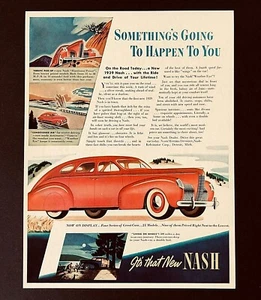 1938 Nash Advertisement Drive of your Lifetime Red Car Artwork Vintage Print AD - Picture 1 of 1
