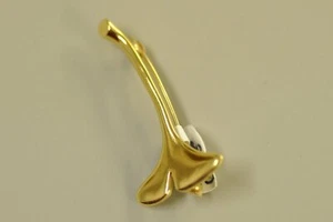Hallmarked Tiffany and Co. 18K 750 Yellow Gold Ginkgo Leaf Pin Brooch - Picture 1 of 1