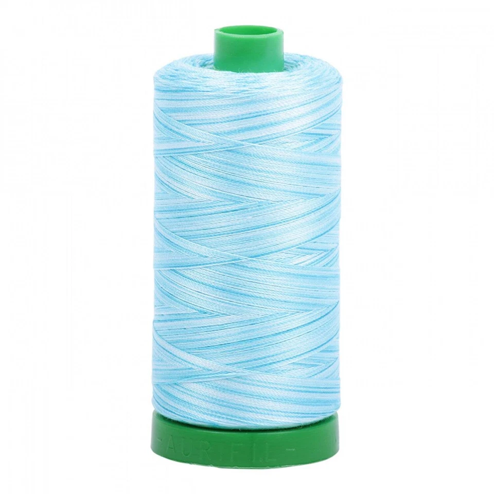 A1140-4663Mako Cotton Embroidery Thread 40wt 1094yds Variegated Blue - Image 1 of 1
