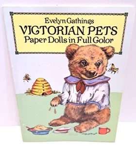 VICTORIAN PETS Paper Dolls In Full Color 1986 Evelyn Gathings UNCUT - Bild 1 von 7