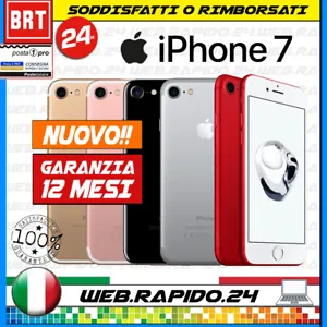New! Apple IPHONE 7 32GB 128GB 256GB Ios Tutti Colours Warranty Italy _24H - Picture 1 of 12