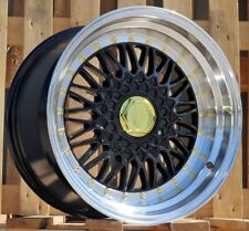 Produktbild - Voxx Super RS Style R17 alloy wheels 4x100 / 4x114 Retro Black Pol Lip Felgen