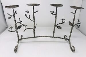 MIKASA Home Accents Floral Metal Tea-light Candle Holder Stand Flaw
