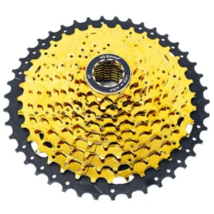 VG Sports MTB Bike 10 Speed 11-42T Cassette Flywheel Gold fit Sram Shimano US - Picture 1 of 6