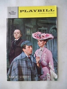 BAKER STREET Playbill FRITZ WEAVER / INGA SWENSON / SHERLOCK HOLMES Color 1965 - Picture 1 of 2