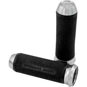 Performance Machine Elite Custom Grips 2008-2017 Harley Throttle-by-Wire Chrome - Picture 1 of 3
