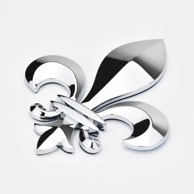 3D Lilie Fleur de Lys Lis Auto Deko Emblem Logo Schriftzug Aufkleber Sticker ABS - Bild 1 von 4