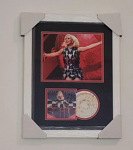 Katy Perry  Signed Autographed Custom Framed CD Smile  20x13.5  JSA COA Cover