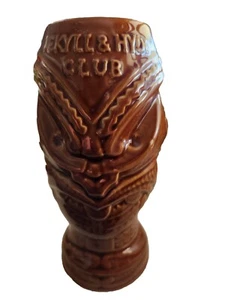 Jekyll and Hyde Club NYC Angry Tiki Mug Cup Headhunter Brown Glass Ceramic - Picture 1 of 3