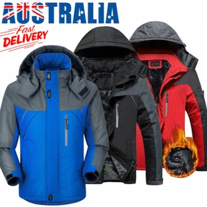 Mens Winter Jacket Coats Warm Fleece Lining Thick Waterproof Mountain Jacket ц - Picture 1 of 20