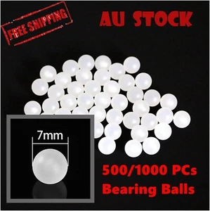500/1000 PCs 7mm Diameter PP Solid Plastic Balls Bearing Transmission Ball AU - Picture 1 of 1