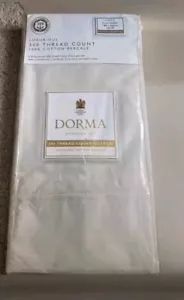 DORMA 300TC Single Flat Sheet Cotton Percale Rrp £24.99 Colour Linen - Picture 1 of 6