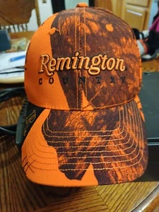 Remington Country Blaze Orange Strapback Hunting Cap Woods Camo Adjustable (GG) - Picture 1 of 5