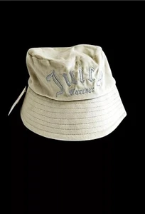 Juicy Couture Damen Hut creme weich Bucket Stickerei Logo One Size Neu mit Etikett - Bild 1 von 4