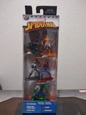 Jada Nano Metalfigs Spider-Man Paquete de 5 Marvel Comics Spider-Gwen Duende Verde Nuevo Foto 1 de 2