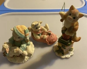 Enesco Calico Kätzchen Mutterschaf warm mein Herz Weihnachten plus 2 weitere 3 Stück - Bild 1 von 4