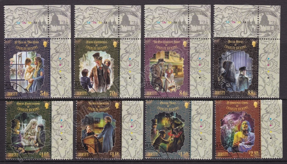 JERSEY USED CTO STAMP SET 2020 CHARLES DICKENS SG 2459-2466 - Image 1 of 1