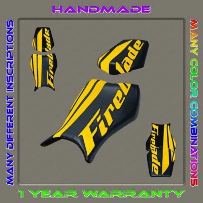 Funda de asiento diseño personalizado (negro+amarillo) HONDA CBR1000RR Fireblade 2008-2016 Foto 1 de 4