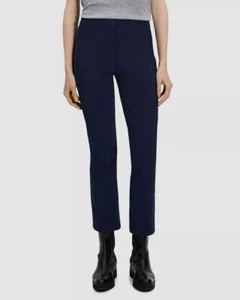 $235 Theory Women's Blue Slim Kick-Flared Ponte Trousers Pants Size 6 - Picture 1 of 3