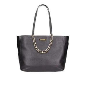 Michael Kors Harper Large East West Tote Black Leather Shoulder Bag 35H5GRPT7E - Imagen 1 de 3