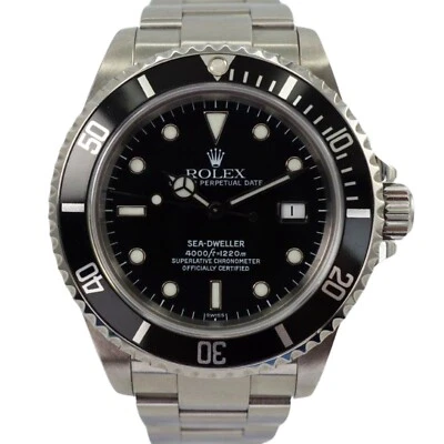 Rolex Sea-Dweller 16600 Stainless Steel Black Dial Date 4000 ft c. 1999 - Image 1 of 4