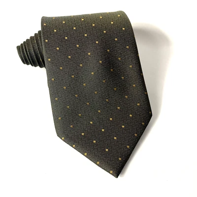 Victory Horse Polo Game V.H.P.G. Corbata de hombre verde Poka Dots 58 x 4" vintage Foto 1 de 4